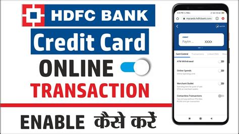 enable contactless payment hdfc credit card|hdfc bank enable online transaction.